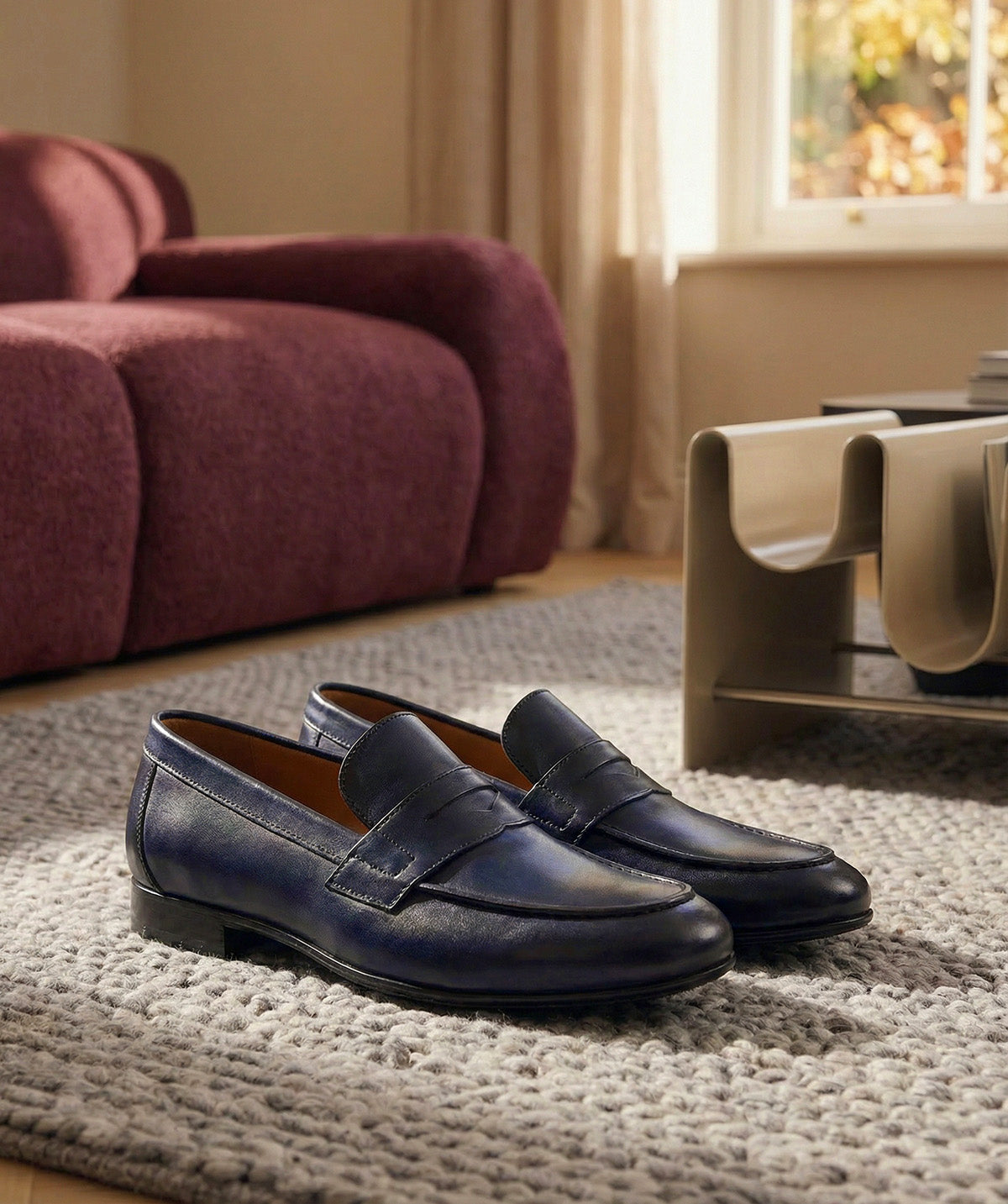 Mocassin CLAYTON Bleu Patiné
