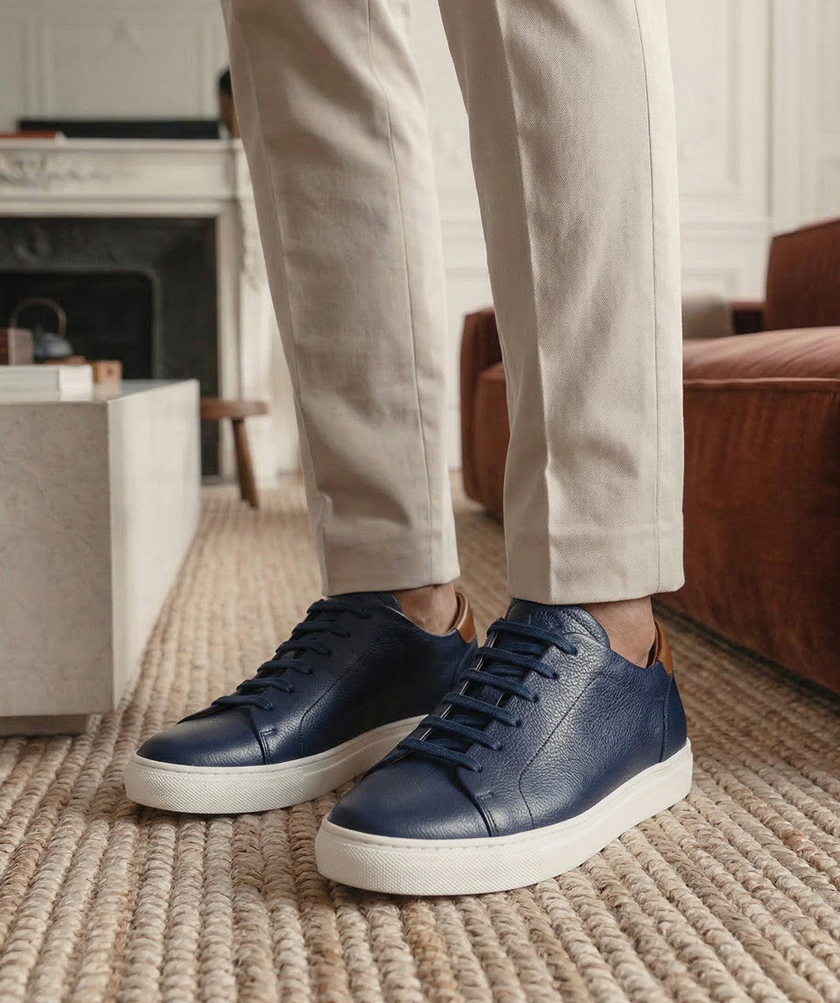 Sneakers MURPHY Grainé Marine