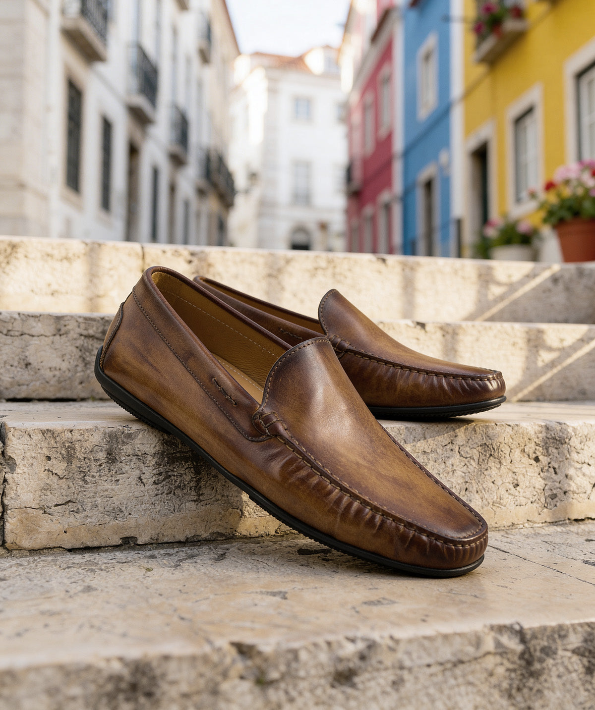 Mocassin LUCA Gold Patiné