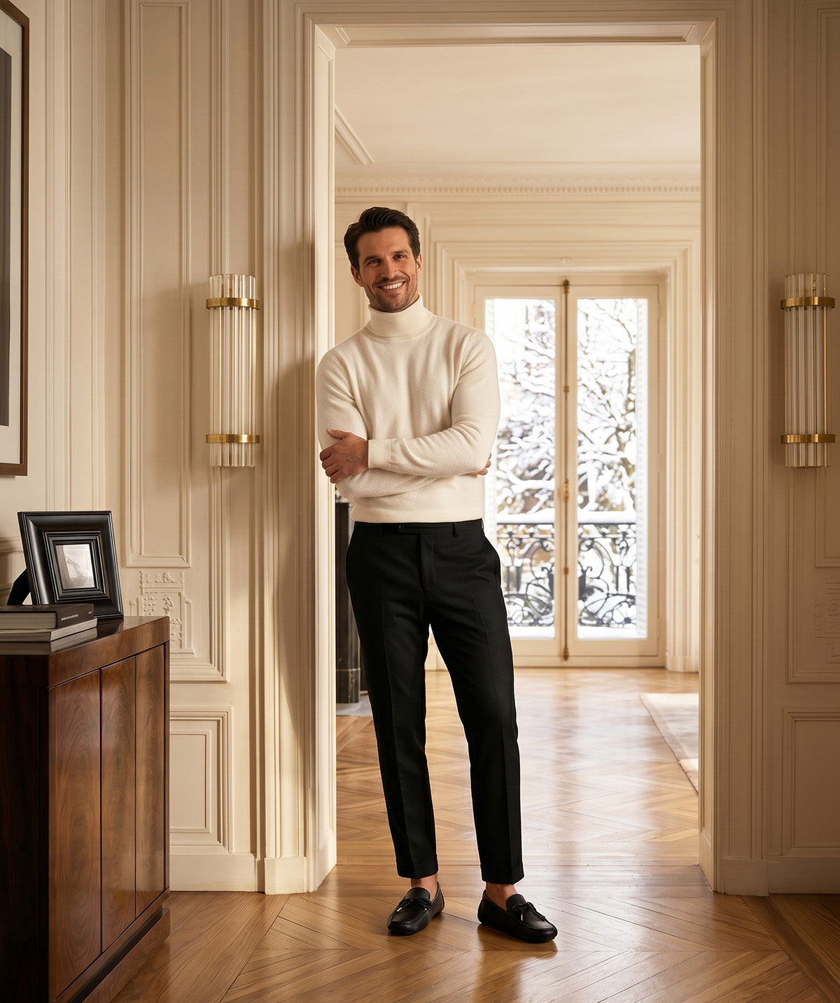 MARBELLA Black Grained Loafer