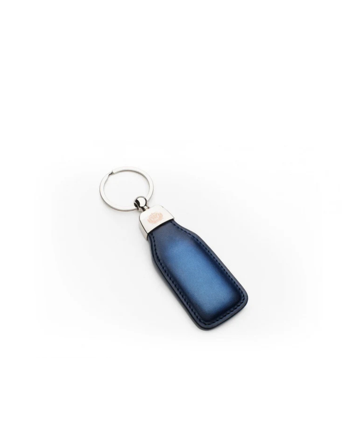 Patinated Blue Key Ring
