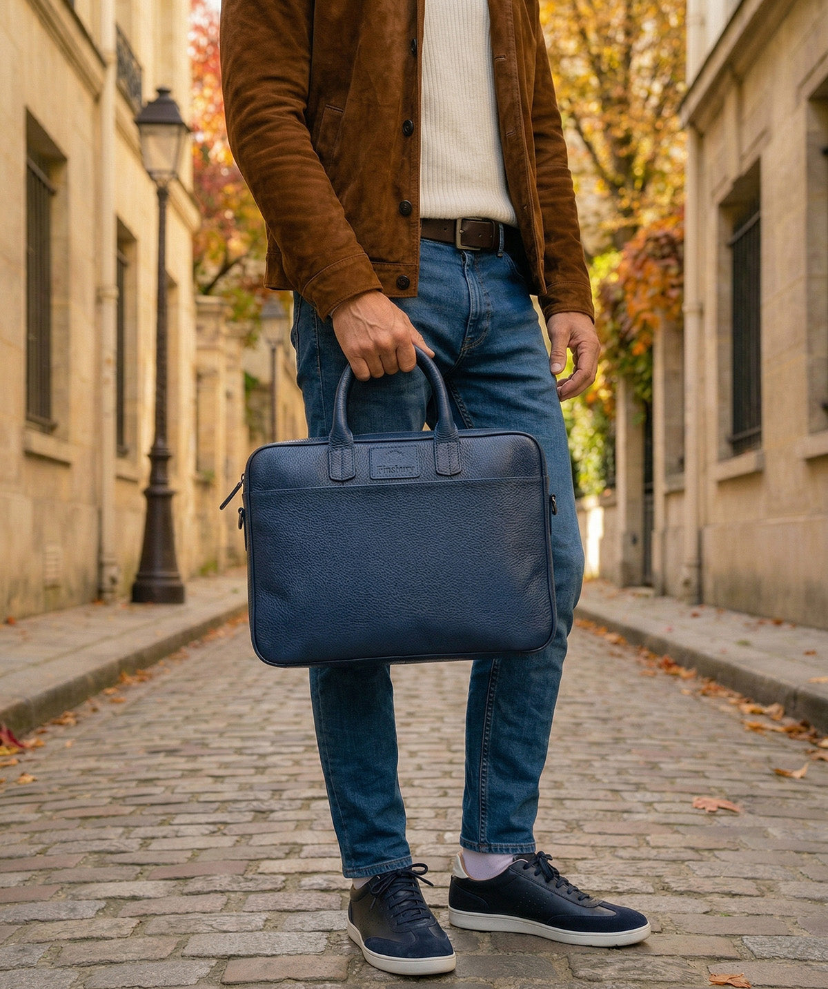Mallette Grainée Bleu