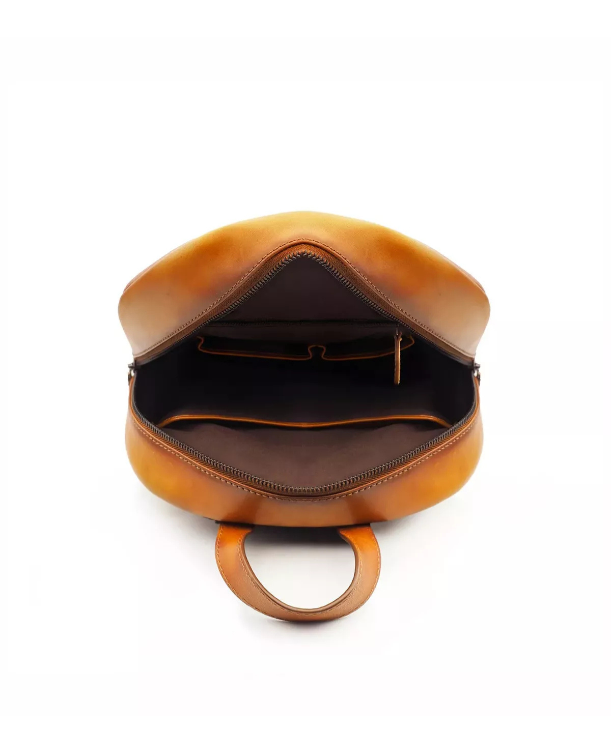 Sac à Dos en Cuir Patiné Gold