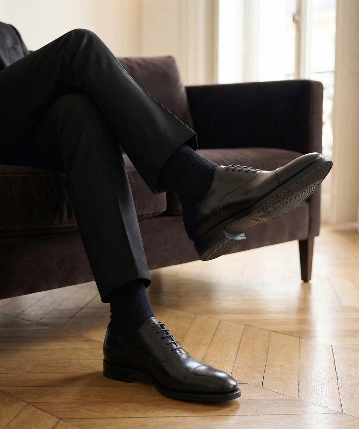 CONSUL Black Rubber Oxford 