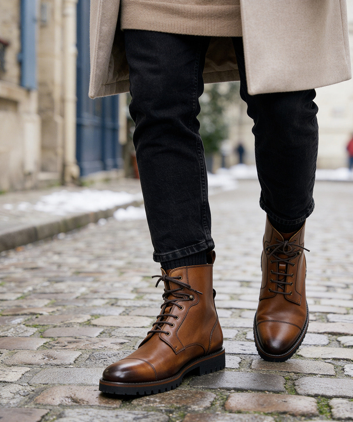 Bottines POWELL Marron Patiné