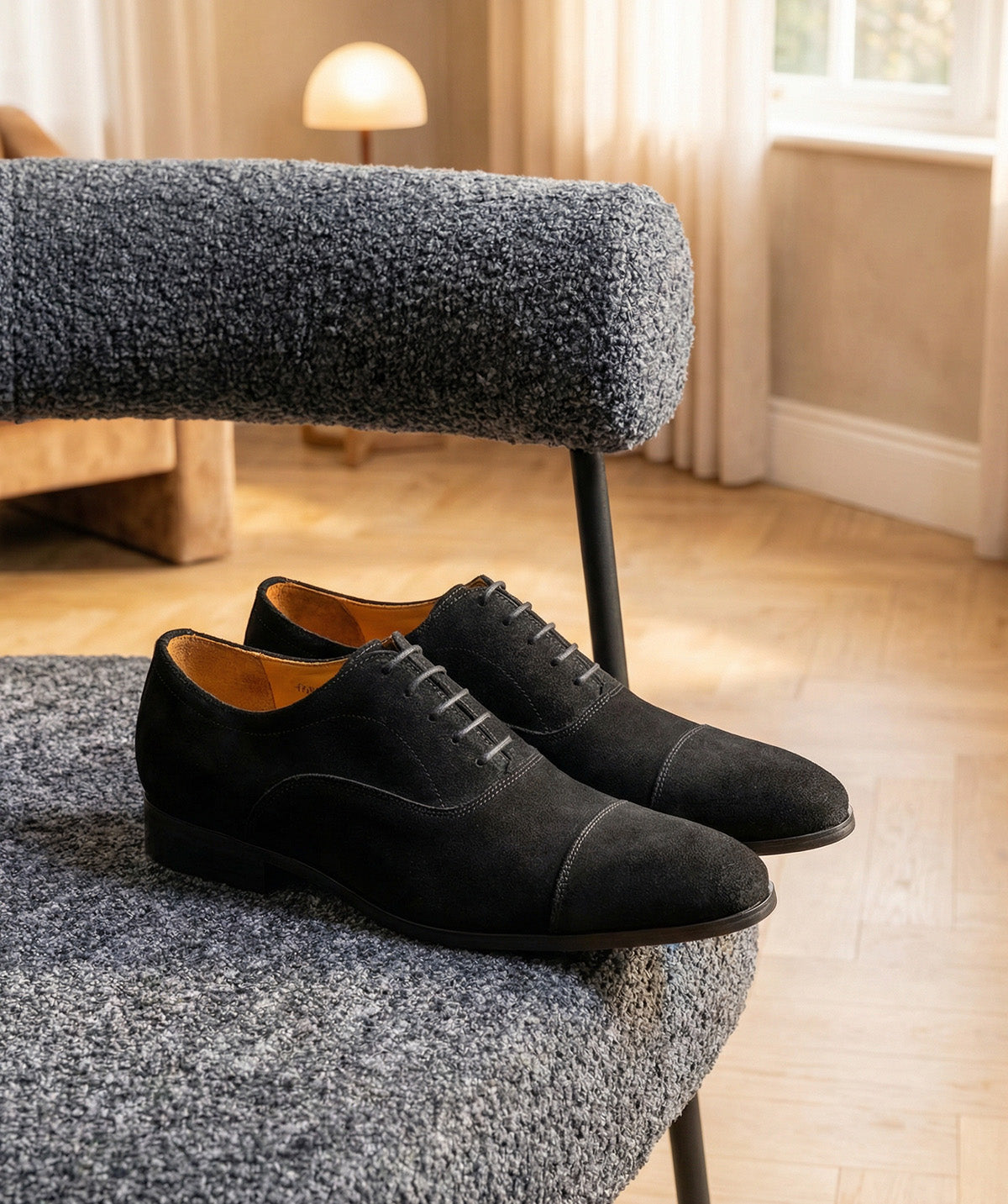 Oxford WHITNEY Black Calf Velvet