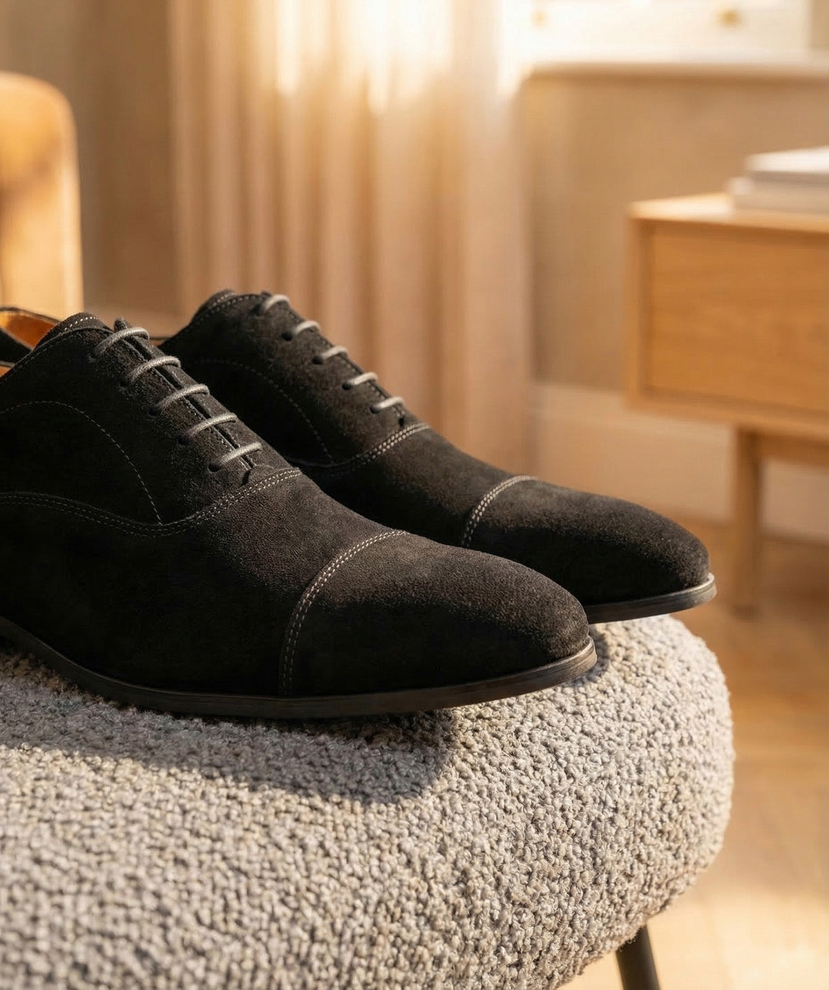 Oxford WHITNEY Black Calf Velvet