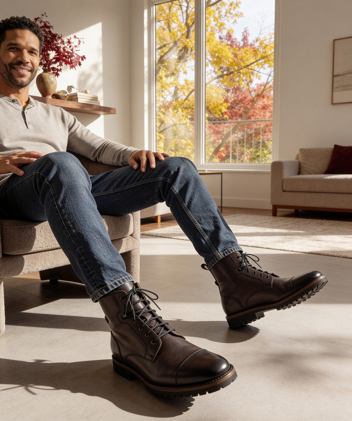 Bottines POWELL Gris Patiné