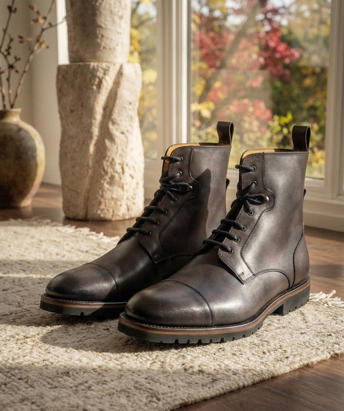 Bottines POWELL Gris Patiné