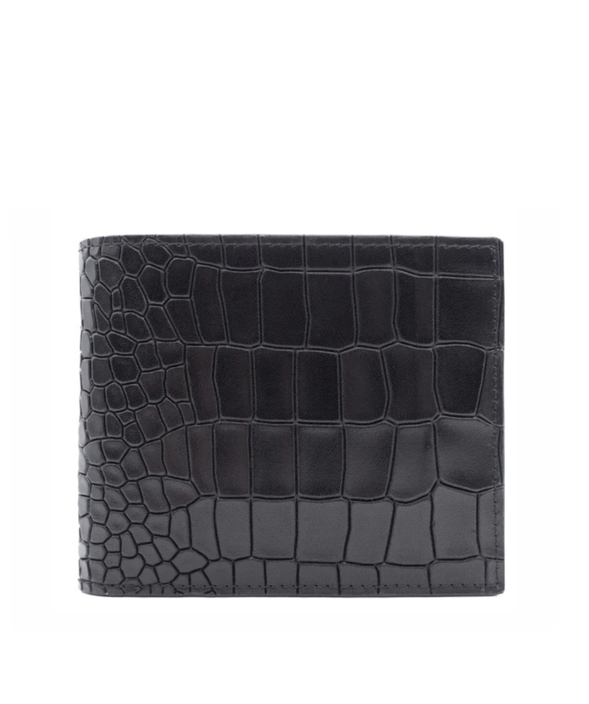 Portefeuille Croco Noir
