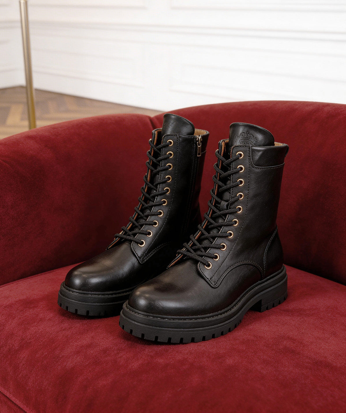 APPOLINE Black Ankle Boots