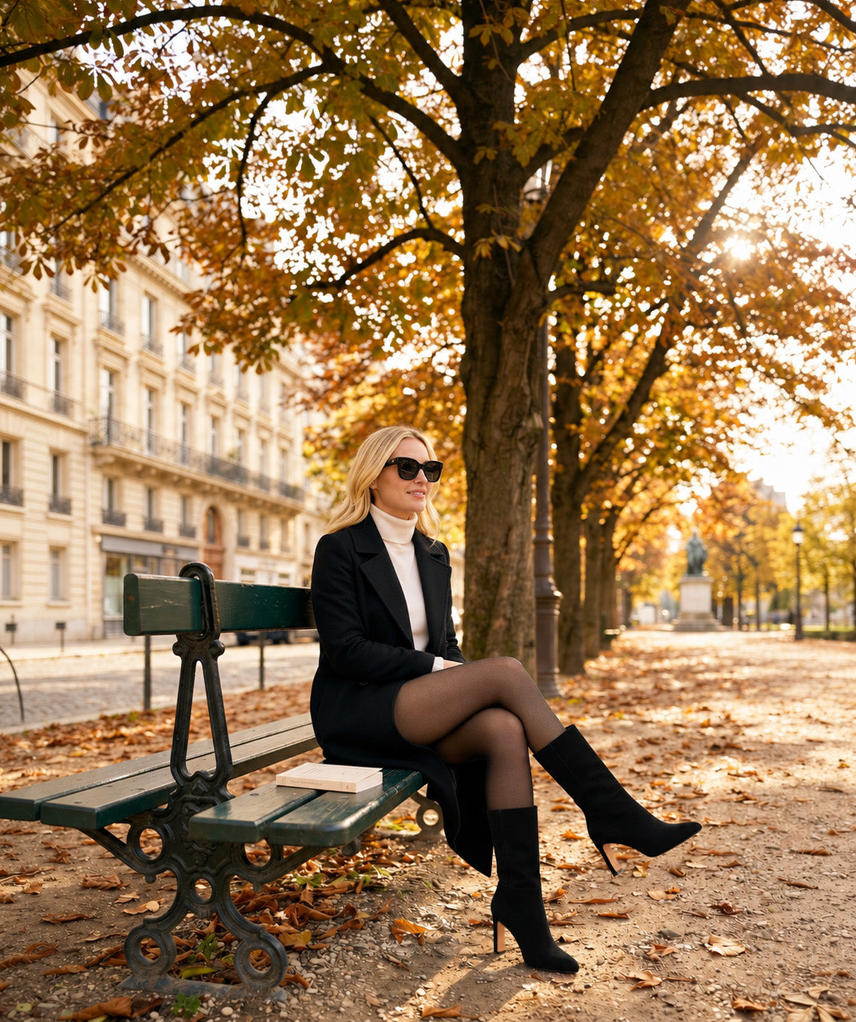 Bottes TAMARA Veau Velours Noir
