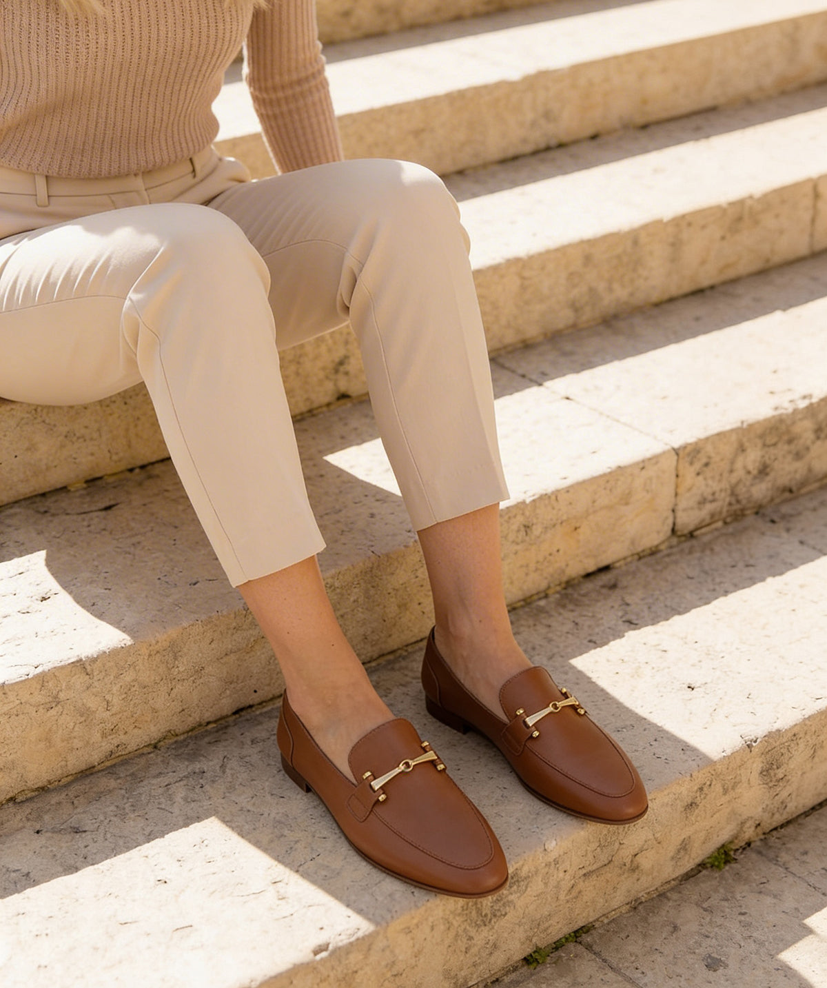 AMELIE Loafers Cognac