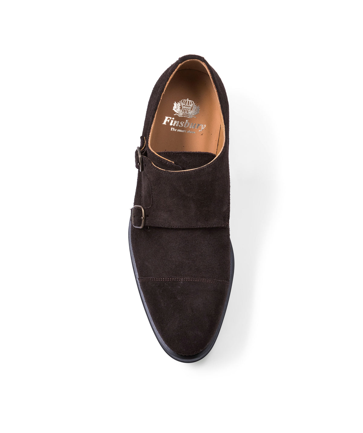 SHELTON Buckle Shoes Suede Brown
