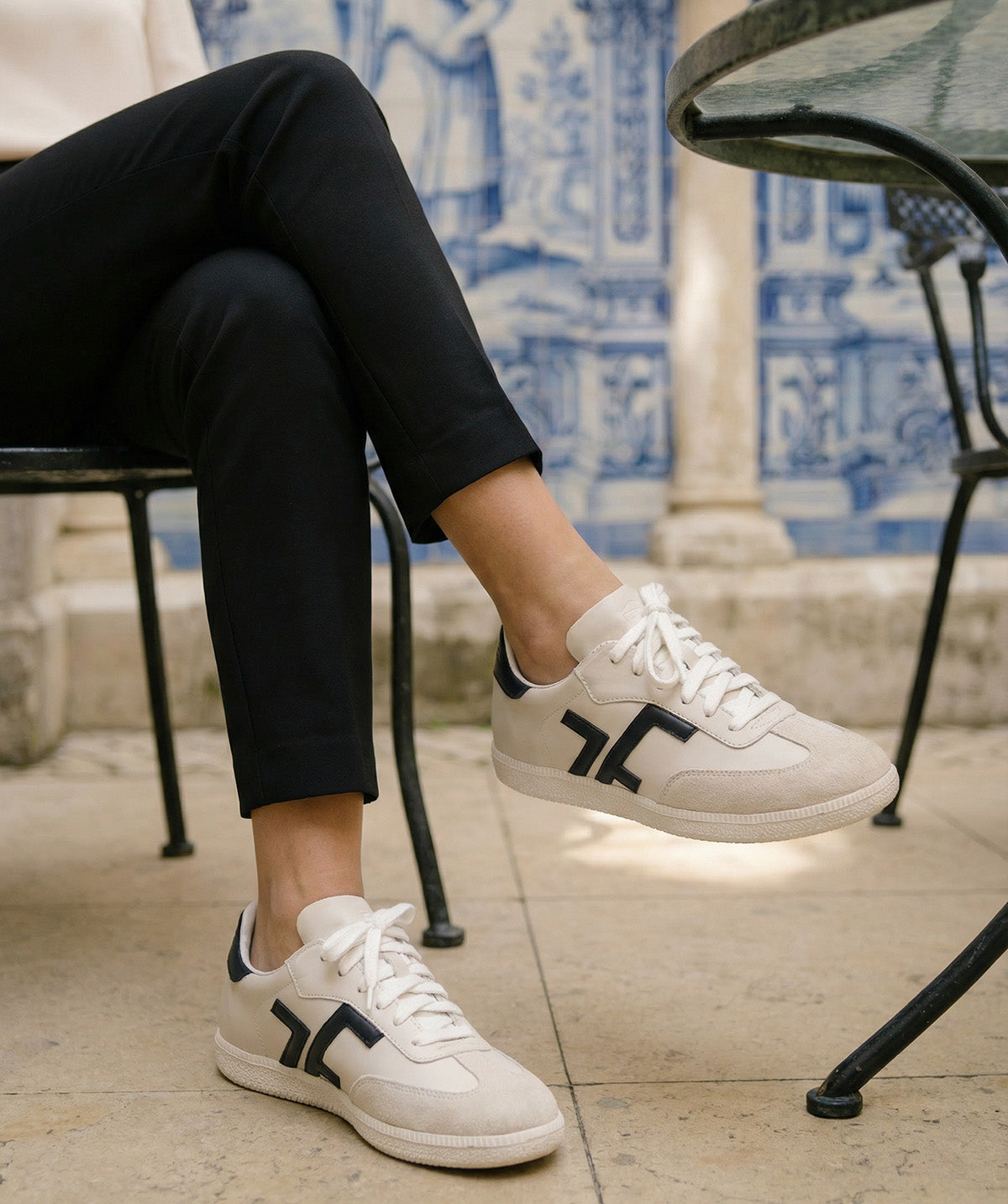 Sneakers MATHILDE Cream and Black